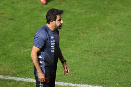 Rio, Brazil - august 16, 2020: Ramon Menezes coach in match between Vasco and Sao Paulo by Brazilian...