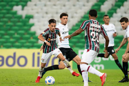 Rio, Brazil - July 17, 2021: Gabriel Teixeira player in match between Fluminense 0 vs 1 Gremio by 12th round of Brazilian Championship (serie A) in Maracana Stadiumのeditorial素材