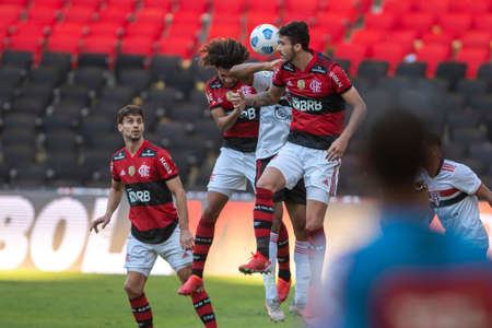 Rio, Brazil - July 25, 2021: Willian Arao player in match between Flamengo 5 vs 1 Sao Paulo by 14th round of Brazilian Championship (serie A) in Maracana Stadiumのeditorial素材