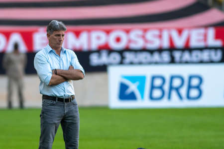 Rio, Brazil - July 25, 2021: Renato Gaucho coach in match between Flamengo 5 vs 1 Sao Paulo by 14th round of Brazilian Championship (serie A) in Maracana Stadiumのeditorial素材