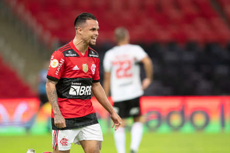 Rio, Brazil - July 25, 2021: Michael player in match between Flamengo 5 vs 1 Sao Paulo by 14th round of Brazilian Championship (serie A) in Maracana Stadiumのeditorial素材