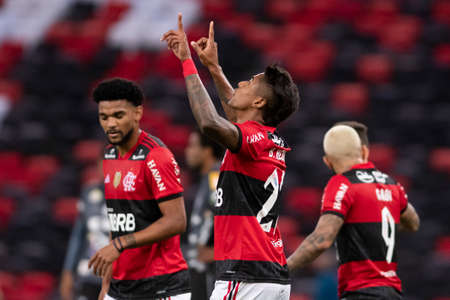 Rio, Brazil - July 29, 2021: Bruno Henrique player in match between Flamengo 6 vs 0 ABC by Brazilian Cup in Maracana Stadiumのeditorial素材