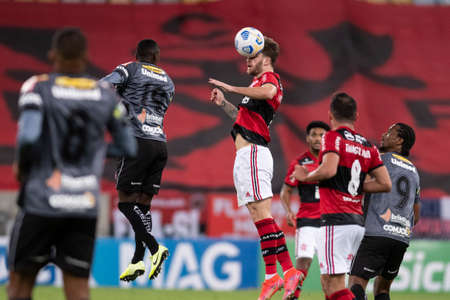 Rio, Brazil - July 29, 2021: Thiago Maia player in match between Flamengo 6 vs 0 ABC by Brazilian Cup in Maracana Stadiumのeditorial素材