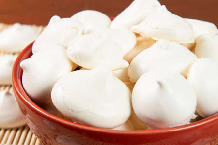 Typical bakery sigh, made in brazil. Sweet made from egg white and sugarの写真素材