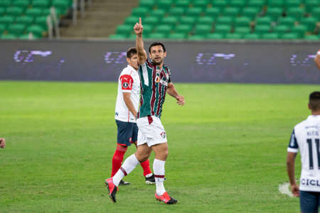 Rio, Brazil - august 3, 2021: Fred player in match between Fluminense vs Cerro Porteno by round of 8 of Libertadores Cup in Maracana Stadiumのeditorial素材