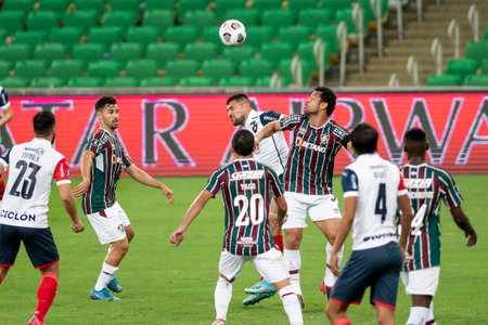 Rio, Brazil - august 3, 2021: Fred player in match between Fluminense vs Cerro Porteno by round of 8 of Libertadores Cup in Maracana Stadiumのeditorial素材