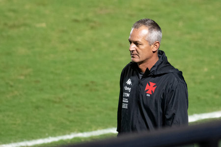Rio, Brazil - august 04, 2021: Lisca coach in match between Vasco vs Sao Paulo by Brazilian Cup in Sao Januario Stadiumのeditorial素材