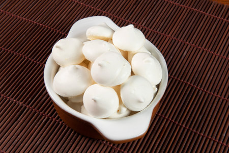 Typical bakery sigh, made in brazil. Sweet made from egg white and sugarの写真素材