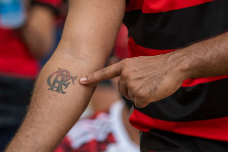 Rio, Brazil - October 03, 2021: Fans in match between Flamengo 3 vs 0 Athletic-PR by 23th round of Brazilian Championship (serie A) in Maracana Stadiumのeditorial素材