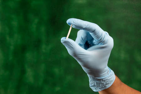 Hormonal implant or beauty chip is a subcutaneous application.の写真素材