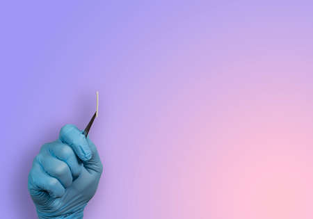 Hormonal implant or beauty chip is a subcutaneous application.の写真素材