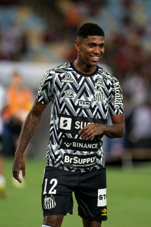 Rio, Brazil - December 06, 2021: Raniel player in match between Flamengo 0 vs 1 Santos by 37th round of Brazilian Championship (serie A) in Maracana Stadiumのeditorial素材