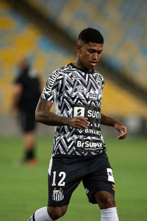 Rio, Brazil - December 06, 2021: Raniel player in match between Flamengo 0 vs 1 Santos by 37th round of Brazilian Championship (serie A) in Maracana Stadiumのeditorial素材