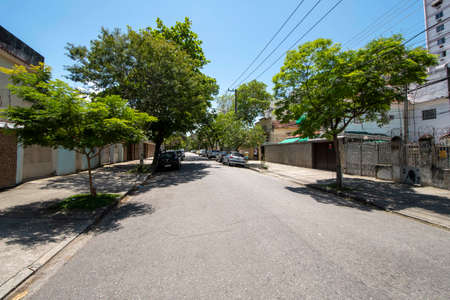 Rio de Janeiro, Brazil - October 13, 2021: Rua Padre Roma, Engenho Novo - residential and tree-lined street in the northern part of the cityのeditorial素材
