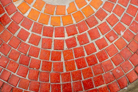 Mosaic texture on the floor. Decorative insert. Mosaic art. architectural tileの写真素材