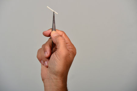 Hormonal implant or beauty chip is a subcutaneous application.の写真素材