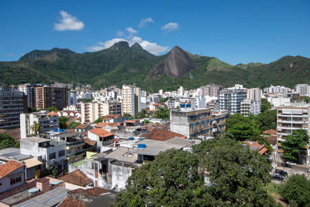 Rio, Brazil - October 22, 2021: Thousands of buildings that make up the urban landscape of the northern part of the city in the Vila Isabel and Grajau neighborhoodのeditorial素材