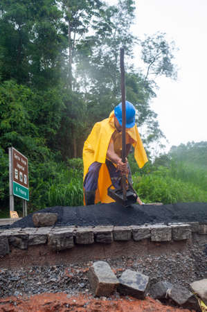 Nova Friburgo, Brazil - January 15, 2011: natural disaster due to excessive rain in the mountainous region of the state of Rio de Janeiro in 2011, devastated the cityのeditorial素材