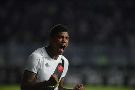 Rio, Brazil - January 29, 2022: Raniel celebrate player in match between Vasco da Gama 1 vs 1 Boavista by 2nd round of Carioca Championship (Taca Guanabara) in Sao Januario Stadiumのeditorial素材
