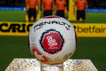Rio, Brazil - January 29, 2022: Game Ball in match between Vasco da Gama 1 vs 1 Boavista by 2nd round of Carioca Championship (Taca Guanabara) in Sao Januario Stadiumのeditorial素材