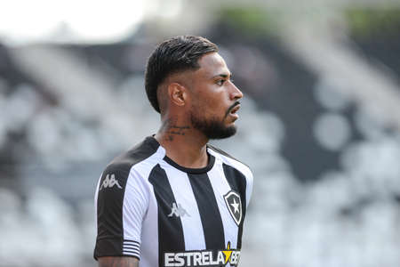 Rio, Brazil - January 30, 2022: Diego Goncalves player in match between Botafogo 2 vs 0 Bangu by 2nd round of Carioca Championship (Taca Guanabara) in Nilton Santos Stadiumのeditorial素材