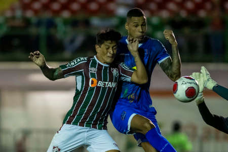 Rio, Brazil - February 03, 2022: German Cano player in match between Fluminense 1 vs 0 Audax Rio by 3th round of Carioca Championship (Taca Guanabara) in Luso Brasileiro Stadiumのeditorial素材