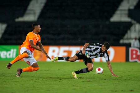 Rio, Brazil - February 07, 2022: Daniel Borges player in match between Botafogo 2 vs 0 Nova Iguacu by 4th round of Carioca Championship (Taca Guanabara) in Nilton Santos Stadiumのeditorial素材