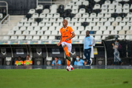 Rio, Brazil - February 07, 2022: Gabriel Pinheiro player in match between Botafogo 2 vs 0 Nova Iguacu by 4th round of Carioca Championship (Taca Guanabara) in Nilton Santos Stadiumのeditorial素材