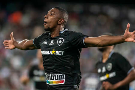 Rio, Brazil - February 10, 2022: Kanu player in match between Fluminense 2 vs 1 Botafogo by 5th round of Carioca Championship (Taca Guanabara) in Nilton Santos Stadiumのeditorial素材