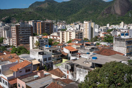 Rio, Brazil - October 22, 2021: Thousands of buildings that make up the urban landscape of the northern part of the city in the Vila Isabel and Grajau neighborhoodのeditorial素材