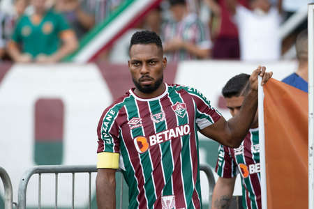 Rio, Brazil - February 26, 2022: Luccas Claro player in match between Fluminense 2 vs 0 Vasco by 9th round of Carioca Championship (Taca Guanabara) in Nilton Santos Stadiumのeditorial素材