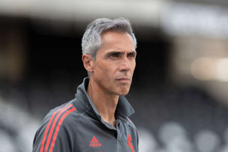 Rio, Brazil - February 27, 2022: Paulo Souza coach in match between Flamengo 2 vs 2 Resende by 9th round of Carioca Championship (Taca Guanabara) in Nilton Santos Stadiumのeditorial素材
