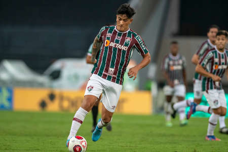 Rio, Brazil - February 26, 2022: German Cano player in match between Fluminense 2 vs 0 Vasco by 9th round of Carioca Championship (Taca Guanabara) in Nilton Santos Stadiumのeditorial素材