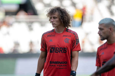 Rio, Brazil - February 27, 2022: David Luiz player in match between Flamengo 2 vs 2 Resende by 9th round of Carioca Championship (Taca Guanabara) in Nilton Santos Stadiumのeditorial素材