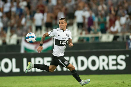 Rio, Brazil - March 09, 2022: Derlis Gonzalez player in match between Fluminense (BRA) 3 vs 1 Olimpia (PAR) by 3th round of Libertadores Cup in Nilton Santos Stadiumのeditorial素材