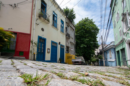 Rio, Brazil - February 14, 2021 view of urban area in Gloria neighborhood with buildings and houses...
