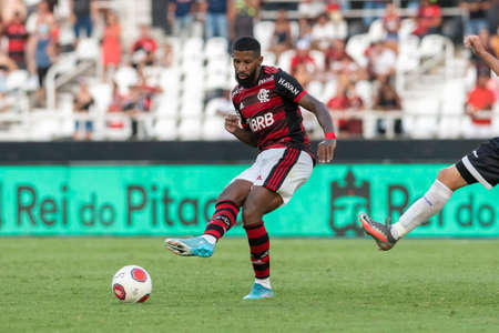 Rio, Brazil - February 27, 2022: Rodnei player in match between Flamengo 2 vs 2 Resende by 9th round of Carioca Championship (Taca Guanabara) in Nilton Santos Stadiumのeditorial素材