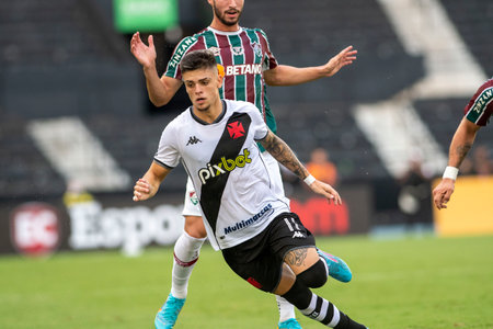 Rio, Brazil - February 26, 2022: Gabriel PEC player in match between Fluminense 2 vs 0 Vasco by 9th round of Carioca Championship (Taca Guanabara) in Nilton Santos Stadiumのeditorial素材