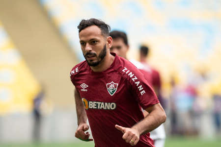 Rio, Brazil - March 27, 2022: Yago Felipe player in match between Fluminense vs Botafogo by semifinal round of Carioca Championship in Maracana Stadiumのeditorial素材
