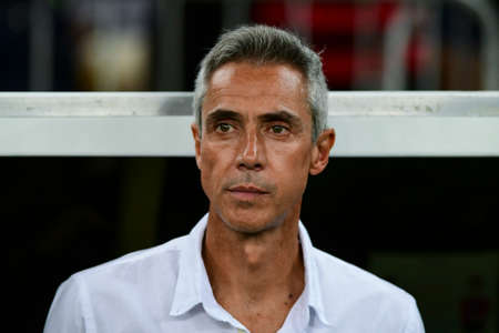 Rio, Brazil - March 12, 2022: Paulo Sousa coach in match between Bangu vs Flamengo by 10th round of Carioca Championship in Maracana Stadiumのeditorial素材