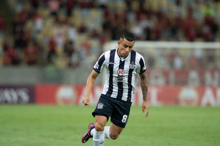 Rio, Brazil - April 12, 2022: Mendez player in match between Flamengo (BRA) vs Talleres (ARG) by Libertadores Cup 2022, by round of groups, in Maracana Stadiumのeditorial素材