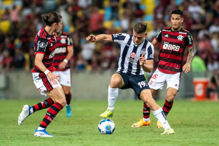 Rio, Brazil - April 12, 2022: Girotti player in match between Flamengo (BRA) vs Talleres (ARG) by Libertadores Cup 2022, by round of groups, in Maracana Stadiumのeditorial素材
