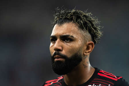 Rio, Brazil - April 12, 2022: Gabi player in match between Flamengo (BRA) vs Talleres (ARG) by Libertadores Cup 2022, by round of groups, in Maracana Stadiumのeditorial素材