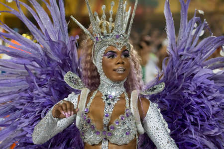 Rio, Brazil - April 20, 2022: Academicos do Cubango in the Rio Carnival, held at the Marques de Sapucai Sambadrome, in Rio de Janeiro/RJ.のeditorial素材
