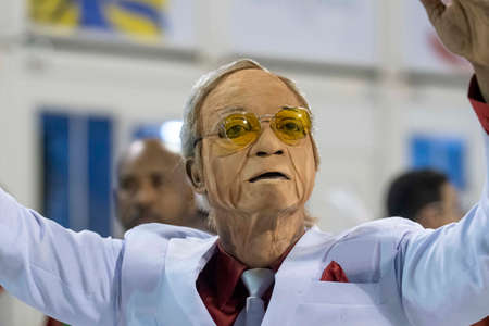 Rio, Brazil - April 20, 2022: Unidos de Bangu in the Rio Carnival, held at the Marques de Sapucai Sambadrome.のeditorial素材