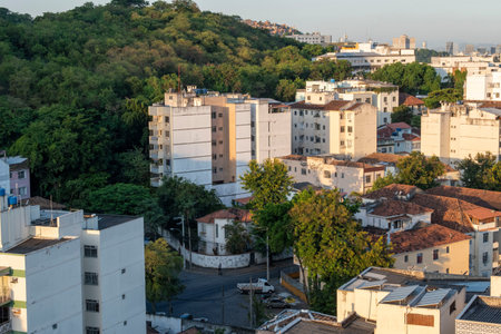 Rio, Brazil - March 08, 2022: view of a densely populated urban area with residential buildings with...
