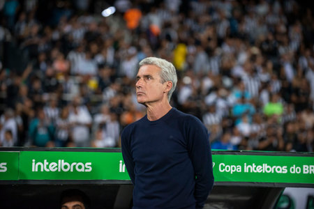 Rio, Brazil - May 12, 2022: Luis Castro coach in match between Botafogo vs Ceilandia by Brazil Cup 2022 in Nilton Santos Stadiumのeditorial素材