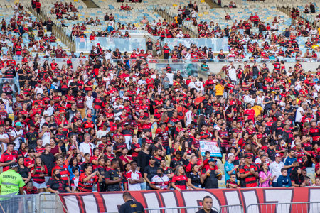 Rio, Brazil - May 21, 2022: fans in match between Flamengo vs Goias by 7th round of Brazilian Championship in Maracana Stadiumのeditorial素材