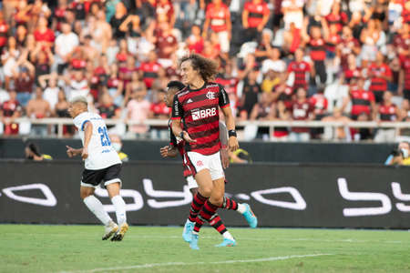 Rio, Brazil - February 27, 2022: David Luiz player in match between Flamengo 2 vs 2 Resende by 9th round of Carioca Championship (Taca Guanabara) in Nilton Santos Stadiumのeditorial素材