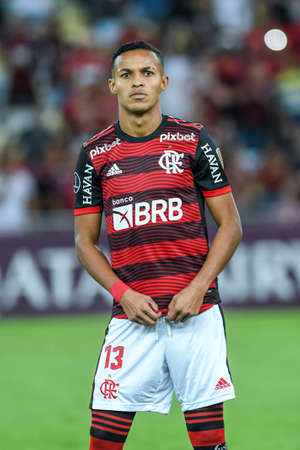 Rio, Brazil - May 24, 2022: Lazaro player in match between Flamengo (BRA) vs Sporting Cristal (PER) by Libertadores Cup 2022, by round of groups, in Maracana Stadiumのeditorial素材